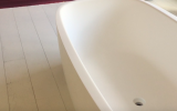 Aquatica Coletta White Freestanding Solid Surface Bathtub 49 5